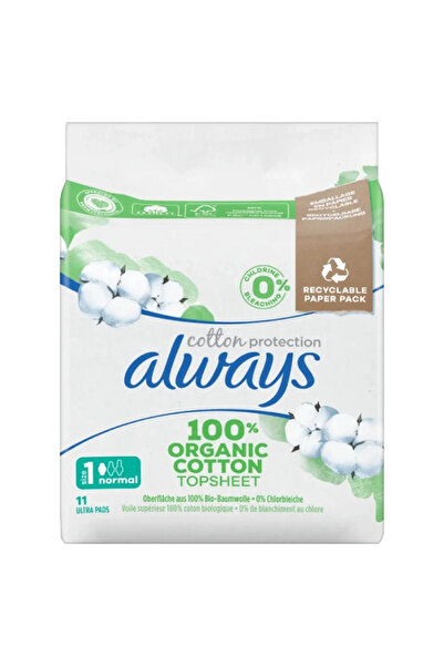 Always Absorbant din bumbac organic Always, fără coloranți, parfum sau clor, ...