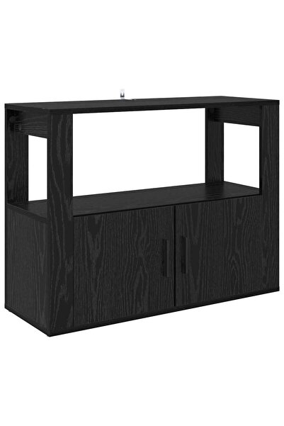 vidaxl Bufet Stejar negru 80 x 30 x 60 cm Lemn compozit