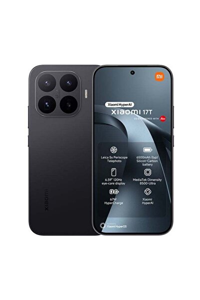Xiaomi هاتف ذكي 17T بشريحتين + eSIM، يدعم 5G، أسود، ذاكرة وصول عشوائي 12 جيجا...