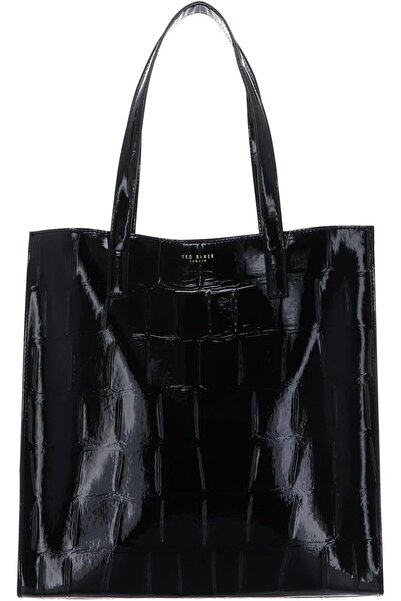 Ted Baker Vanda Icon Croc Design Bag, Black, Large