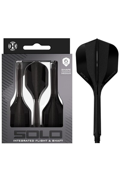 Harrows Solo Integrated Flight & Shaft Medium Siyah
