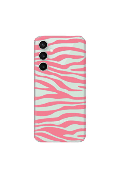 Other Samsung S24 Plus Pink Zebra Transparent Silicone TPU Θήκη