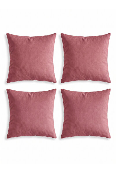 Bercem Home Set de perne decorative roz catifelat de lux (4 bucăți) - Față de...