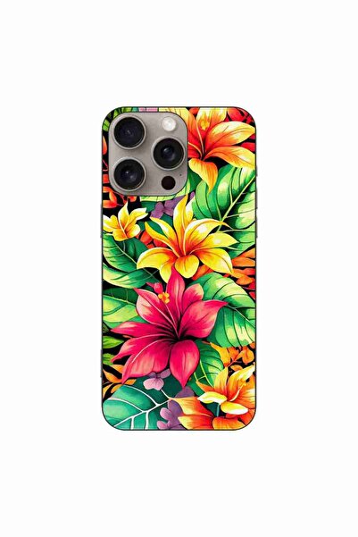 OEM Case compatible with Apple iPhone 16 Pro Max Silicone Gel Tpu Lily Pattern