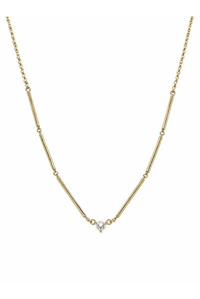 Sade Accessory Ortası Taşlı Çizgi Detaylı Kolye