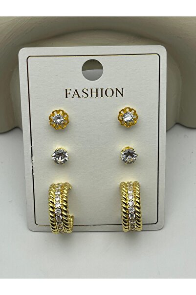 BİJU YILMAZ 26Vipkp104 - Vintage Hoop Steel Earring Set