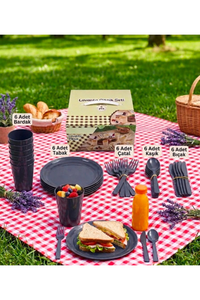 ShopHouse Piknik Seti 30 Parça Piknik Seti -Kamp,Bahçe,Seyahat,Doğa 1.Kalite ...
