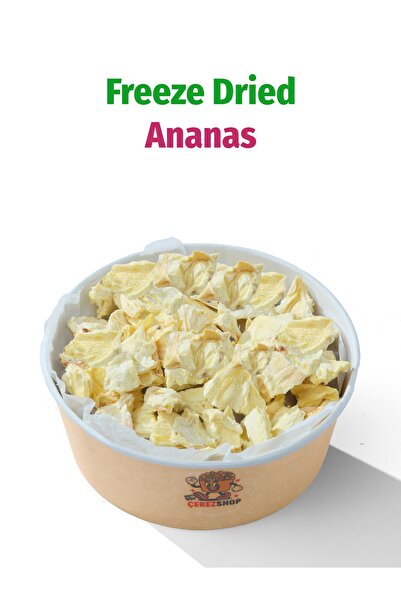 ÇITLAT ÇEREZ SHOP Freeze Dried Ananas Dondurularak Kurutulmuş Meyve Cipsi 200 Gr