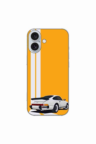 OEM Калъф, съвместим с Apple iPhone 16, силиконов гел TPU модел Porsche 911 T...