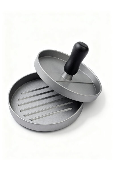 Ayawaska Presa hamburger aluminiu 11 x 8 cm, forma pentru burgeri din carne s...