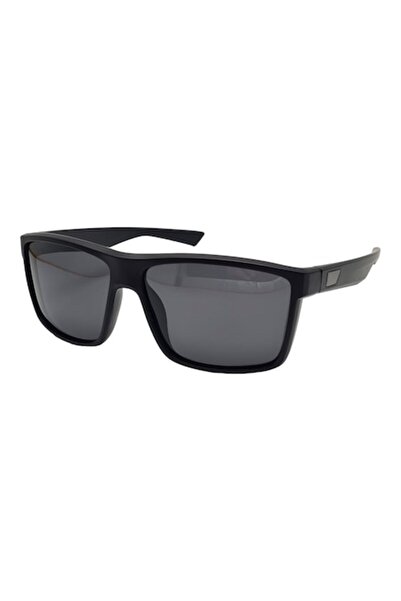 Tia Accesorii Polarized sunglasses, rectangular, unisex, PS8126C1, matte black