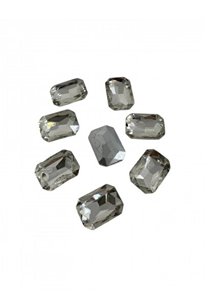 OEM Rectangular Crystal Beads 100/ Top Bottom Set 13x18 mm