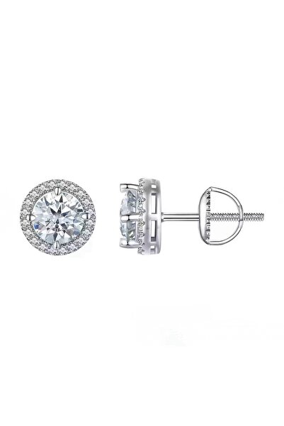 Raizel Cercei din argint, cu pietre moissanit de 0.5CT, Delicate Glow