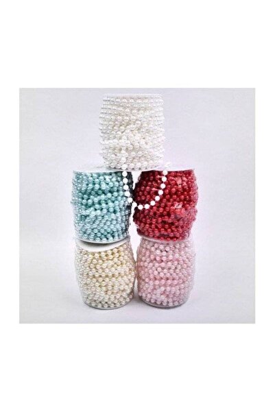 OEM Beads On Roll Plastic Pearl 0.6cm/22m White