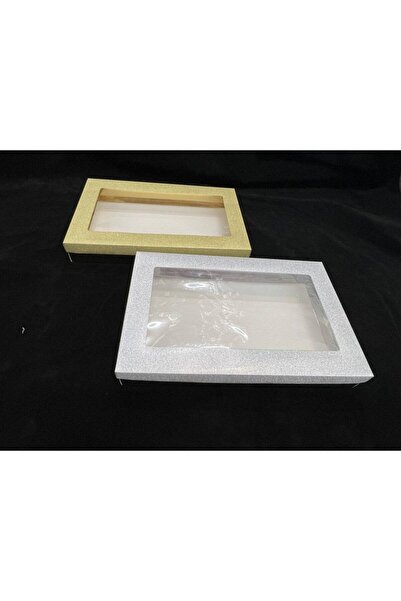 OEM Cutie Carton Sclipici Cu Fereastra Acetofan 38x24.5x5cm 12/Set Argintiu