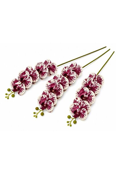 OEM Orhidee artificiala 15 flori 83 Alb-Fuxia