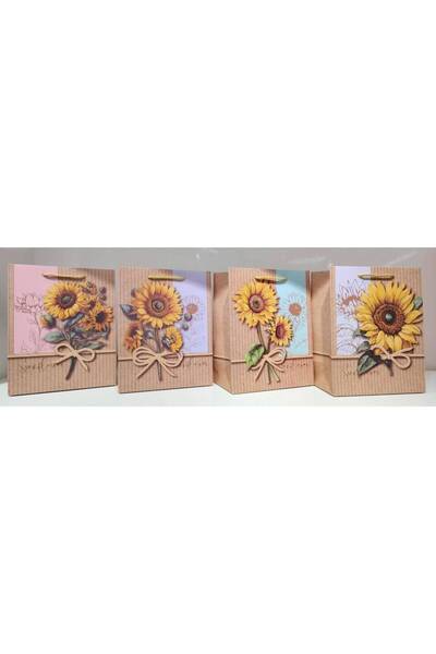 OEM Pungi Cadou Cu Floarea Soarelui 18x23Hx10 Lila