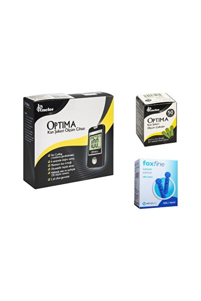 Optima Şeker Ölçüm Cihazı + 50 Strip + 100 Lanset