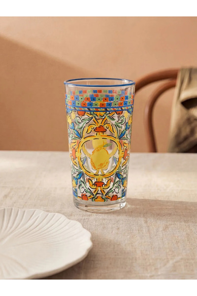 LC Waikiki Mixed Printed Glass Water Cup 500 ml