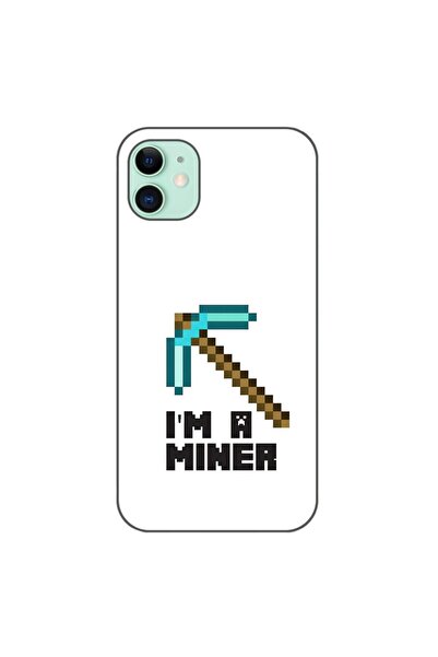 OEM Husa compatibila cu Apple iPhone 11 Silicon Gel Tpu Model Minecraft Miner