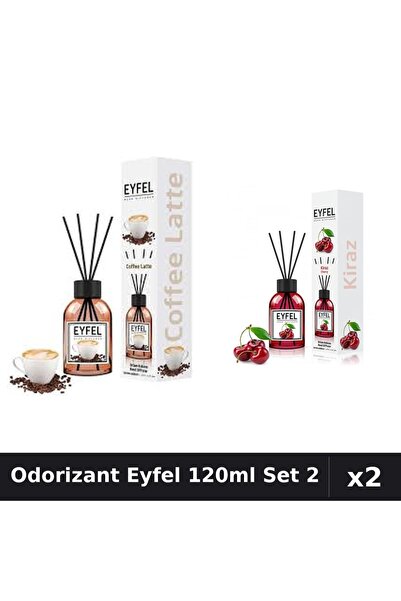 Eyfel Set 2 Odorizant Camera Betisoare 120ml - Cafea, Cirese - Parfum Intens