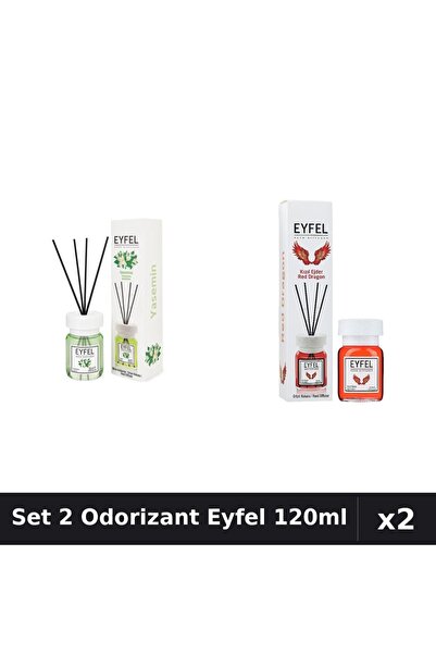 Eyfel Set 2 Odorizante Camera Betisoare, Iasomie, Red Dragon, 120 ml