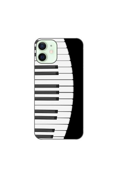 OEM Husa compatibila cu Apple iPhone 12 Mini Silicon Gel Tpu Model Piano Keys