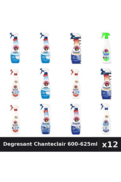 Chanteclair Set 12 Degresant Universal 600-625ml - 7 Arome, Anticalcar, Detar...