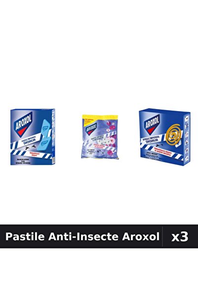 Aroxol Set 3 Pastile Anti-Insecte 10/20/30 buc - Protectie Eficienta Gandaci ...