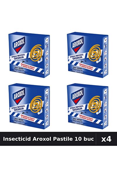Aroxol Set 4 Insecticid Pastile/Spirale Anti-Insecte 10 buc - Protectie Casa
