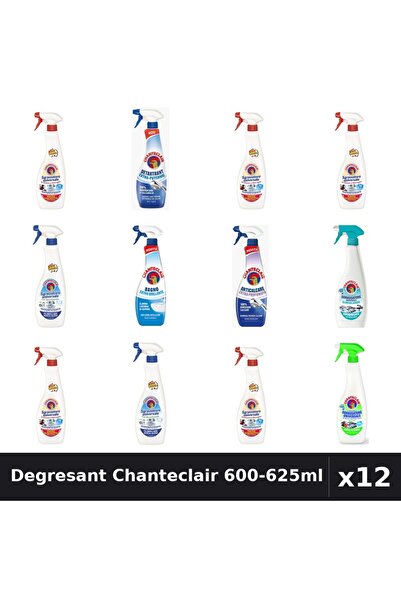 Chanteclair Set 12 Degresant Universal 600-625ml - 7 Arome, Detartrant, Antic...