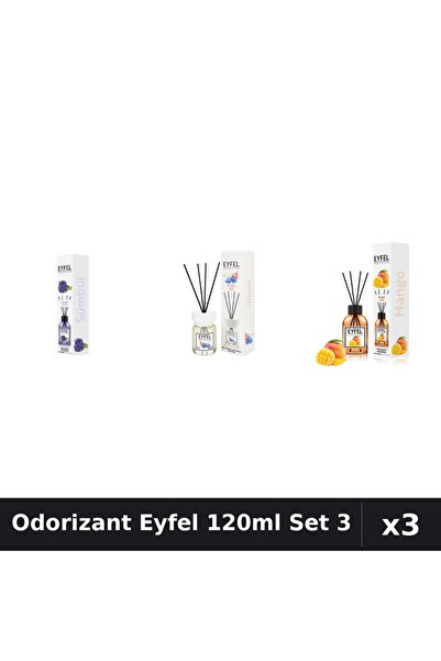 Eyfel Set 3 Odorizant Camera Betisoare 120ml - Zambile, Orhidee, Mango