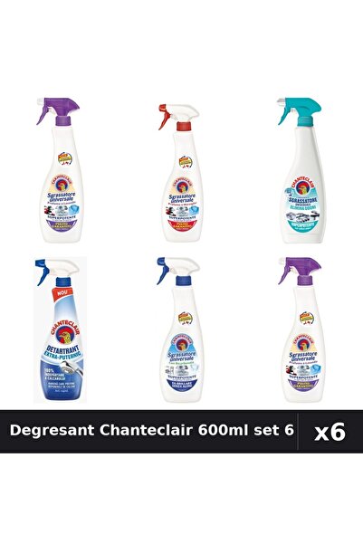 Chanteclair Set 6 Degresant Universal 600ml + Detartrant 625ml - 6 Arome Asor...
