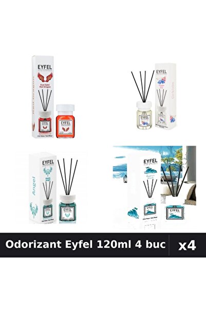 Eyfel Set 4 Odorizant Camera Betisoare 120ml - Angel, Ocean, Orhidee, Red Dragon
