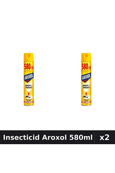 Aroxol Set 2 Spray Insecticid 580ml - Anti Gandaci, Tantari, Muste - Protectie
