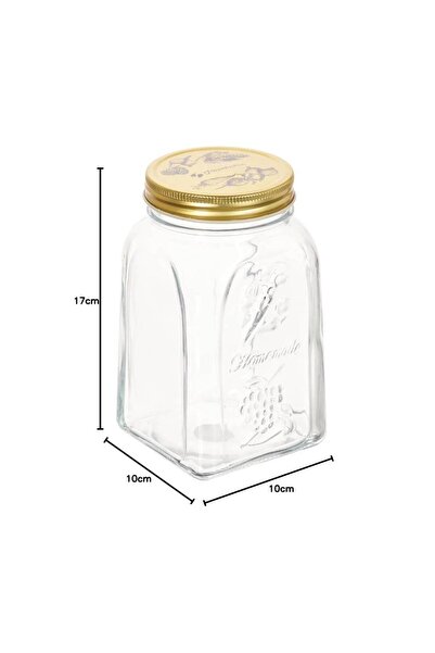 Paşabahçe Glass Canning and Food Jar with Metal Lid 1000 Cc