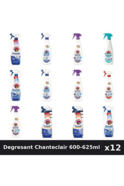 Chanteclair Set 12 Degresant Universal 600-625ml - 7 Arome, Anticalcar, Detar...