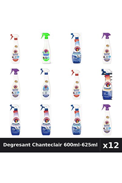 Chanteclair Set 12 Degresant Universal 600ml-625ml - 8 Arome, Detartrant, Ant...