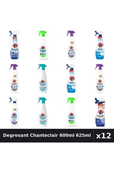 Chanteclair Set 12 Degresant Universal 600ml-625ml - 8 Arome, Anticalcar, Det...