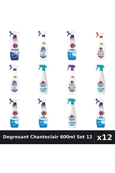 Chanteclair Set 12 Degresant Universal 600ml - 6 Arome, Anticalcar, Bicarbonat