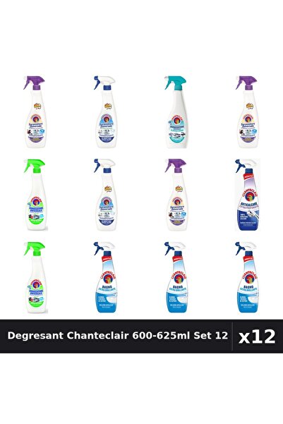 Chanteclair Set 12 Degresant Universal și Anticalcar 600-625ml - 6 Arome