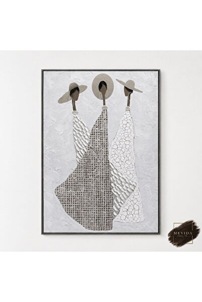 Store Kadınların Senfonisi | Modern Kadın Figürlü Dokulu MDF Tablo 80x120 cm