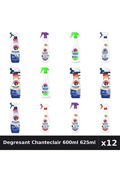 Chanteclair Set 12 Degresant Universal 600-625ml - 6 Arome, Anticalcar, Lavanda
