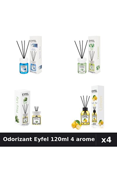 Eyfel Set 4 Odorizant Camera Betisoare 120ml - Cool Water, Iasomie, Lacramioa...