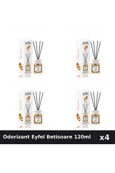 Eyfel Set 4 Odorizant Camera Betisoare Piersica 120ml - Parfum Intens