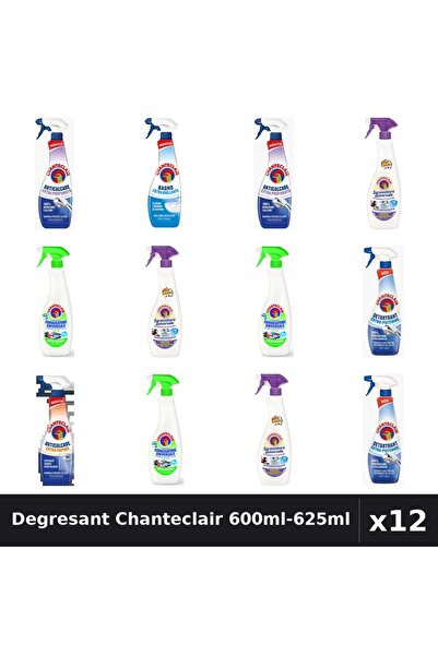 Chanteclair Set 12 Degresant Universal 600ml-625ml - Lămâie, Lavandă, Mosc Alb