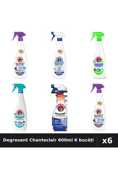 Chanteclair Set 6 Degresant Universal 600ml - Lavanda, Lămâie, Bicarbonat, Mo...