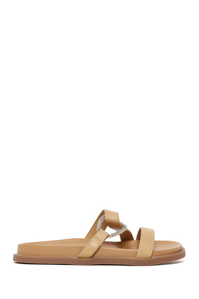 Derimod Women's Beige Stone Slippers 26Sfe450318