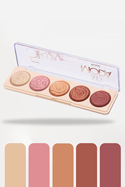 Moda Beauty إضاءة الوهج المتنوع من مودا بيوتي – Multi‑Glow Five Highlighter From