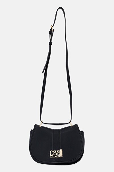 Cavalli Class Women Brand Logo Cross Body Bag, Black